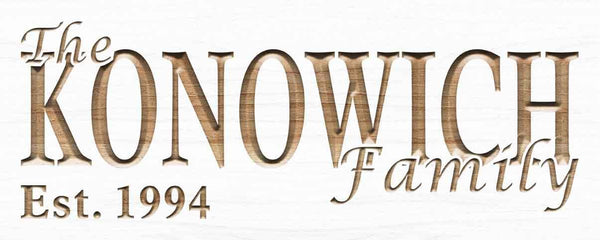 ADVPRO Name Personalized Last Name First Name Established Date Home Decor Wedding Gift Wooden Sign wpc0038-tm - White