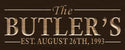 ADVPRO Name Personalized Last Name First Name Established Date Home Decor Wedding Gift Wooden Sign wpc0040-tm - Brown