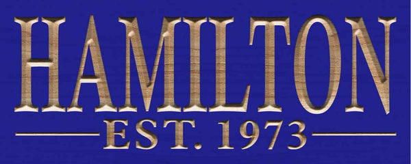 ADVPRO Name Personalized Last Name First Name Established Date Home Decor Wedding Gift Wooden Sign wpc0042-tm - Blue