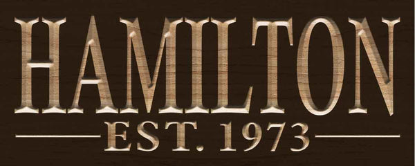 ADVPRO Name Personalized Last Name First Name Established Date Home Decor Wedding Gift Wooden Sign wpc0042-tm - Brown