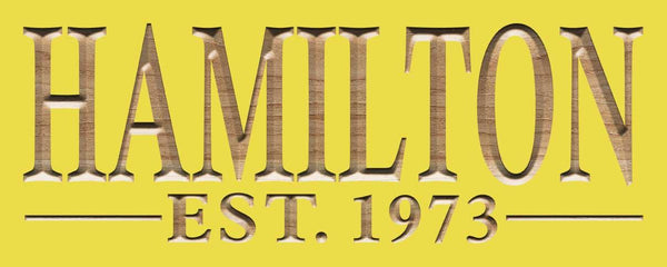 ADVPRO Name Personalized Last Name First Name Established Date Home Decor Wedding Gift Wooden Sign wpc0042-tm - Yellow