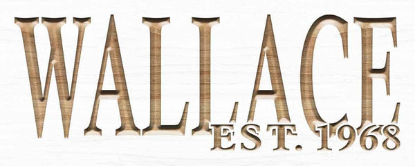 ADVPRO Name Personalized Last Name First Name Established Date Home Decor Wedding Gift Wooden Sign wpc0043-tm - White