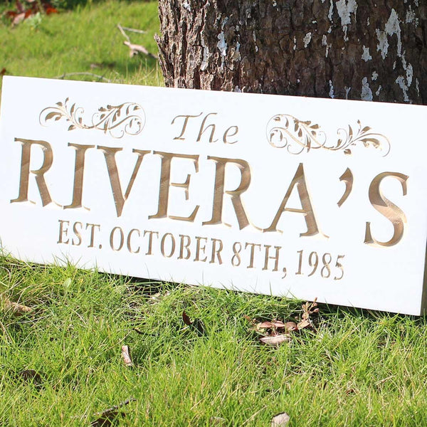 ADVPRO Personalized Last Name Rustic Home Decor Wood Engraving Custom Wedding Gift Couples Established Wooden Signs wpc0045-tm - Details 6