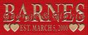 ADVPRO Name Personalized Last Name First Name Established Date Home Decor Wedding Gift Wooden Sign wpc0047-tm - Red