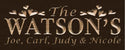 ADVPRO Name Personalized Last Name First Name Established Date Home Decor Wedding Gift Wooden Sign wpc0049-tm - Brown