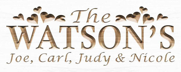 ADVPRO Name Personalized Last Name First Name Established Date Home Decor Wedding Gift Wooden Sign wpc0049-tm - White