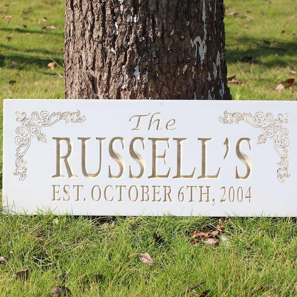 ADVPRO Name Personalized Last Name First Name Established Date Home Decor Wedding Gift Wooden Sign wpc0051-tm - Details 4