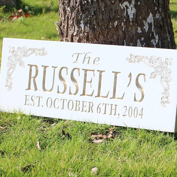 ADVPRO Name Personalized Last Name First Name Established Date Home Decor Wedding Gift Wooden Sign wpc0051-tm - Details 6