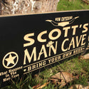 ADVPRO Name Personalized Man Cave Wooden 3D Engraved Sign Custom Gift Craved Bar Beer Home Decor Lake House Plaques Game Room Den Wood Signs wpc0054-tm - Black