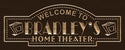 ADVPRO Name Personalized Home Theater Cinema Ticket Home Decoration Beer Bar Decor 3D Engraved Wooden Sign wpc0058-tm - Brown
