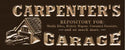 ADVPRO Name Personalized Garage Car Repair Man Cave Den Beer Bar Decoration 3D Engraved Wooden Sign wpc0061-tm - Brown