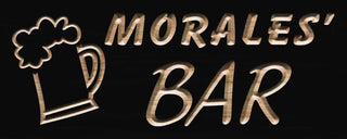ADVPRO Name Personalized Home Bar Beer Mug Cup Decor Den Man Room 3D Engraved Wooden Sign wpc0068-tm - Black