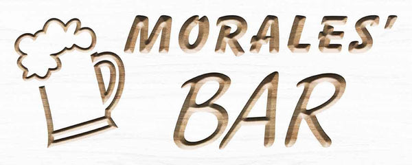 ADVPRO Name Personalized Home Bar Beer Mug Cup Decor Den Man Room 3D Engraved Wooden Sign wpc0068-tm - White