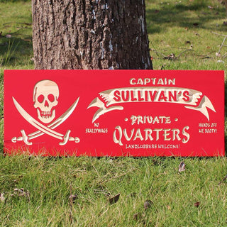 ADVPRO Name Personalized Captain Private Quarters Kids Room Man Cave Bar 3D Engraved Wooden Sign wpc0069-tm - Details 1