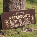ADVPRO Name Personalized Hunting Lodge Gun Deer Bear Eagle Den Lake House Man Cave 3D Engraved Wooden Sign wpc0073-tm - Brown
