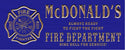 ADVPRO Name Personalized Fire Fighter Department Retired Fireman Man Cave Bar 3D Engraved Wooden Sign wpc0075-tm - Blue