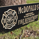ADVPRO Name Personalized Fire Fighter Department Retired Fireman Man Cave Bar 3D Engraved Wooden Sign wpc0075-tm - Black