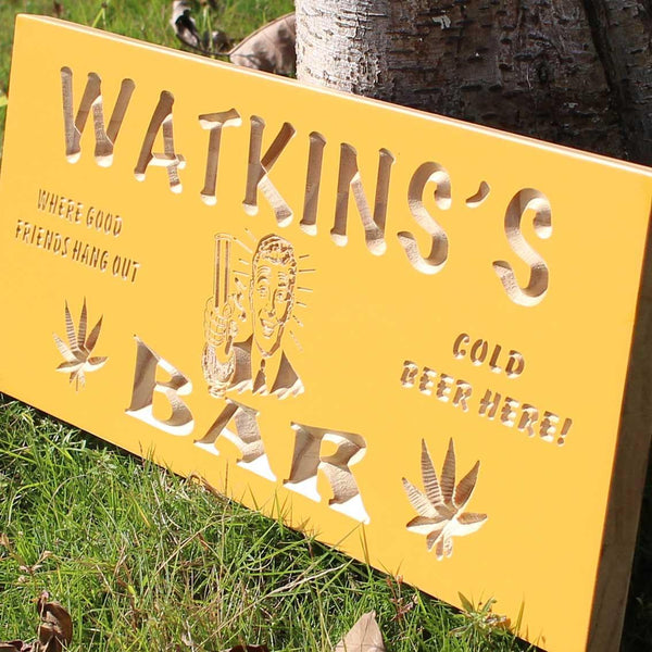 ADVPRO Name Personalized Marijuana High Life Bar Weed Beer Wine Den Game Room 3D Engraved Wooden Sign wpc0079-tm - Details 6