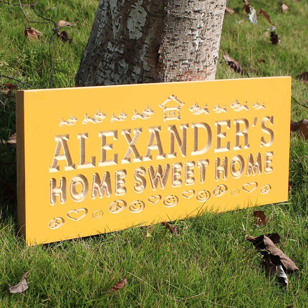 ADVPRO Name Personalized Home Sweet Home House Warming Gift 3D Engraved Wooden Sign wpc0081-tm - Details 2