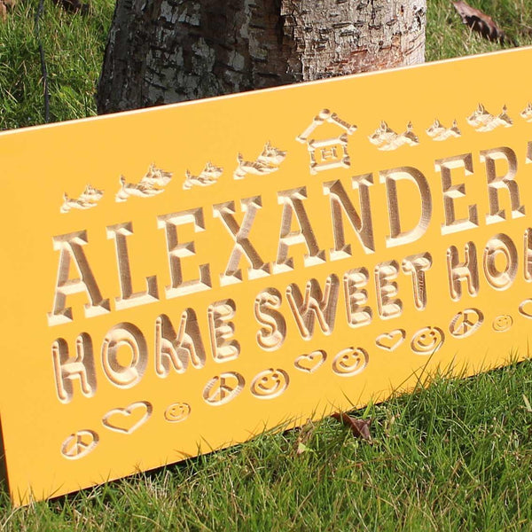 ADVPRO Name Personalized Home Sweet Home House Warming Gift 3D Engraved Wooden Sign wpc0081-tm - Details 5
