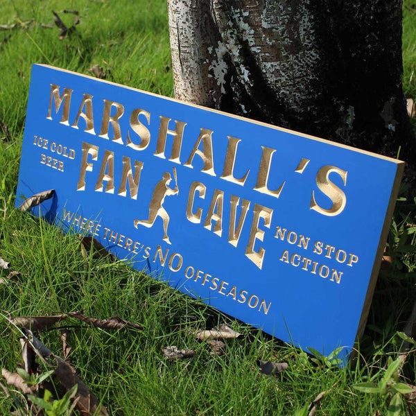 ADVPRO Name Personalized Baseball Fan Cave Man Cave Bar Beer Sport 3D Engraved Wooden Sign wpc0082-tm - Details 3