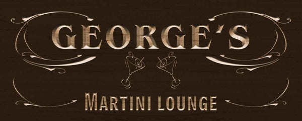 ADVPRO Name Personalized Martini Lounge Club Wine Bar Wood Engraved Wooden Sign wpc0088-tm - Brown