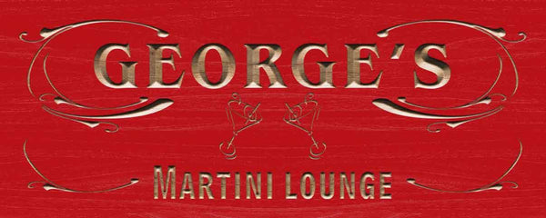 ADVPRO Name Personalized Martini Lounge Club Wine Bar Wood Engraved Wooden Sign wpc0088-tm - Red