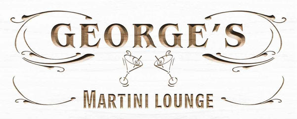 ADVPRO Name Personalized Martini Lounge Club Wine Bar Wood Engraved Wooden Sign wpc0088-tm - White