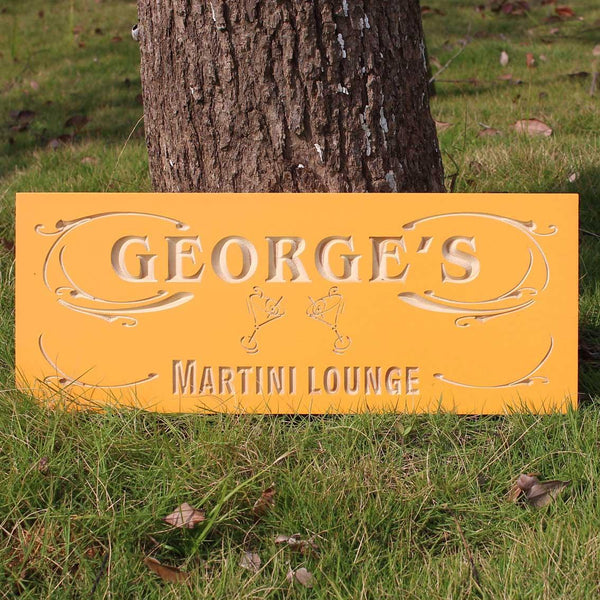ADVPRO Name Personalized Martini Lounge Club Wine Bar Wood Engraved Wooden Sign wpc0088-tm - Details 1