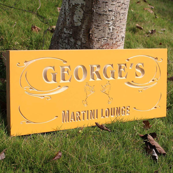ADVPRO Name Personalized Martini Lounge Club Wine Bar Wood Engraved Wooden Sign wpc0088-tm - Details 2