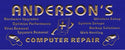 ADVPRO Name Personalized Computer Repair Shop Display 3D Engraved Wooden Sign wpc0091-tm - Blue