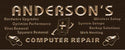 ADVPRO Name Personalized Computer Repair Shop Display 3D Engraved Wooden Sign wpc0091-tm - Brown