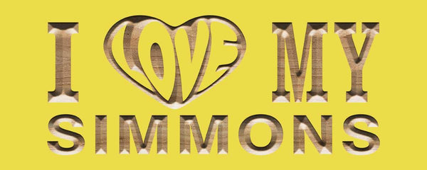 ADVPRO Name Personalized I Love My Lover Dog Cat Pet 3D Engraved Wooden Sign wpc0093-tm - Yellow