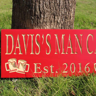 ADVPRO Name Personalized Man CAVE with Established Date Beer Cups Mugs Man Cave 3D Engraved Wooden Sign wpc0098-tm - Details 4