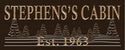 ADVPRO Name Personalized Cabin Tree Established Year Wood Engraved Wooden Sign wpc0099-tm - Brown
