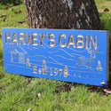 ADVPRO Name Personalized Cabin Forest House Deer Wood Engraved Wooden Sign wpc0102-tm - Details 3