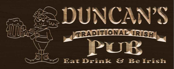 ADVPRO Name Personalized Traditional Irish Pub Beer Bar Wood Engraved Wooden Sign wpc0104-tm - Brown