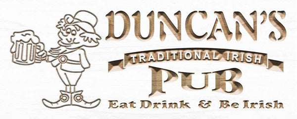 ADVPRO Name Personalized Traditional Irish Pub Beer Bar Wood Engraved Wooden Sign wpc0104-tm - White