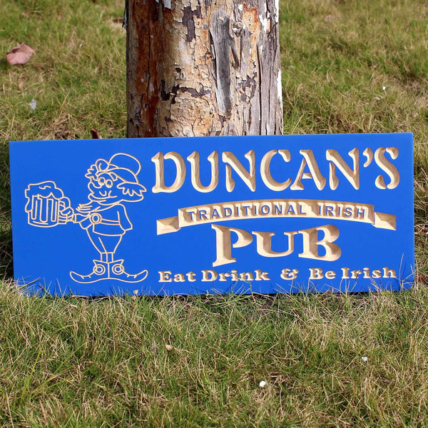 ADVPRO Name Personalized Traditional Irish Pub Beer Bar Wood Engraved Wooden Sign wpc0104-tm - Details 1