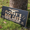 ADVPRO Name Personalized Baseball Man Cave Den Room Wood Engraved Wooden Sign wpc0108-tm - Black