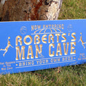 ADVPRO Name Personalized Basketball Man Cave Beer Bar Wood Engraved Wooden Sign wpc0109-tm - Blue