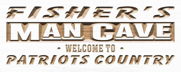 ADVPRO Name Personalized Man Cave Patriots Country Bar Wood Engraved Wooden Sign wpc0112-tm - White