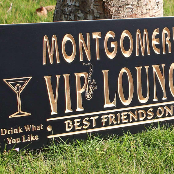 ADVPRO Name Personalized VIP Lounge Best Friends Only Wood Engraved Wooden Sign wpc0115-tm - Details 5