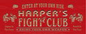 ADVPRO Name Personalized Fight Club Game Room Man Cave Wood Engraved Wooden Sign wpc0116-tm - Red