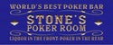 ADVPRO Name Personalized Poker Room Casino Wine Bar Wood Engraved Wooden Sign wpc0119-tm - Blue