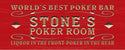 ADVPRO Name Personalized Poker Room Casino Wine Bar Wood Engraved Wooden Sign wpc0119-tm - Red