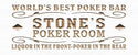ADVPRO Name Personalized Poker Room Casino Wine Bar Wood Engraved Wooden Sign wpc0119-tm - White