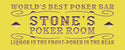 ADVPRO Name Personalized Poker Room Casino Wine Bar Wood Engraved Wooden Sign wpc0119-tm - Yellow
