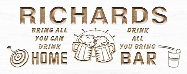 ADVPRO Name Personalized Home Bar Beer Wood Engraved Wooden Sign wpc0128-tm - White