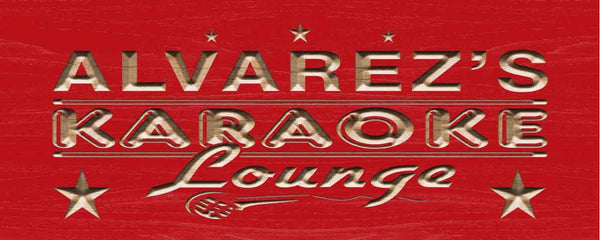 ADVPRO Name Personalized Karaoke Lounge Bar Room Wood Engraved Wooden Sign wpc0133-tm - Red